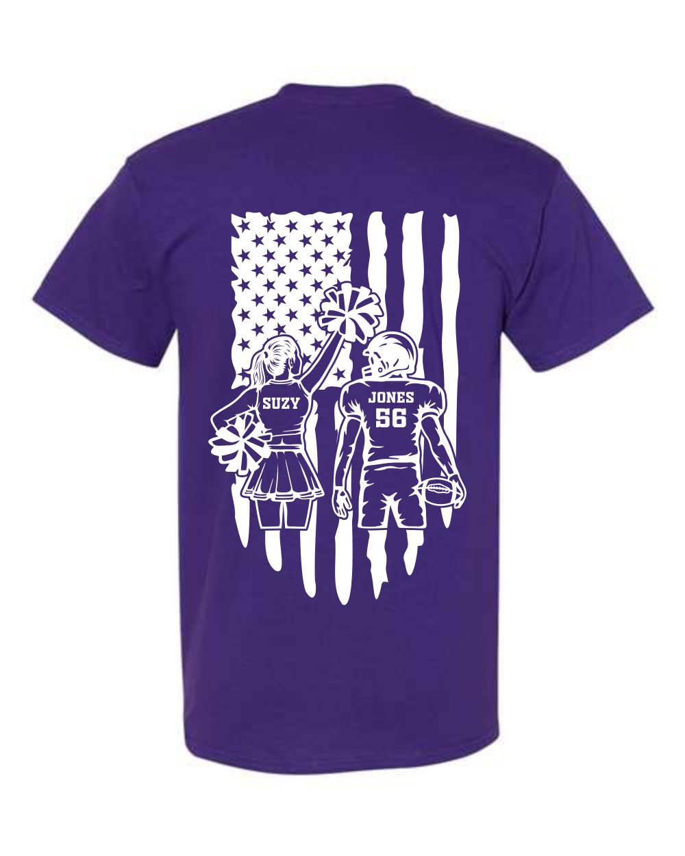 PYTF Football Field Design T-Shirt With OPTIONAL Back Personalization