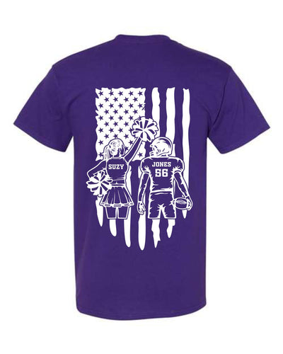 PYTF Football Field Design T-Shirt With OPTIONAL Back Personalization