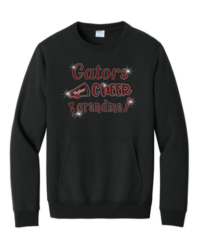 Gator's Crewneck Sweatshirt For Grandma With Football and Cheer Sparkle Designs AG