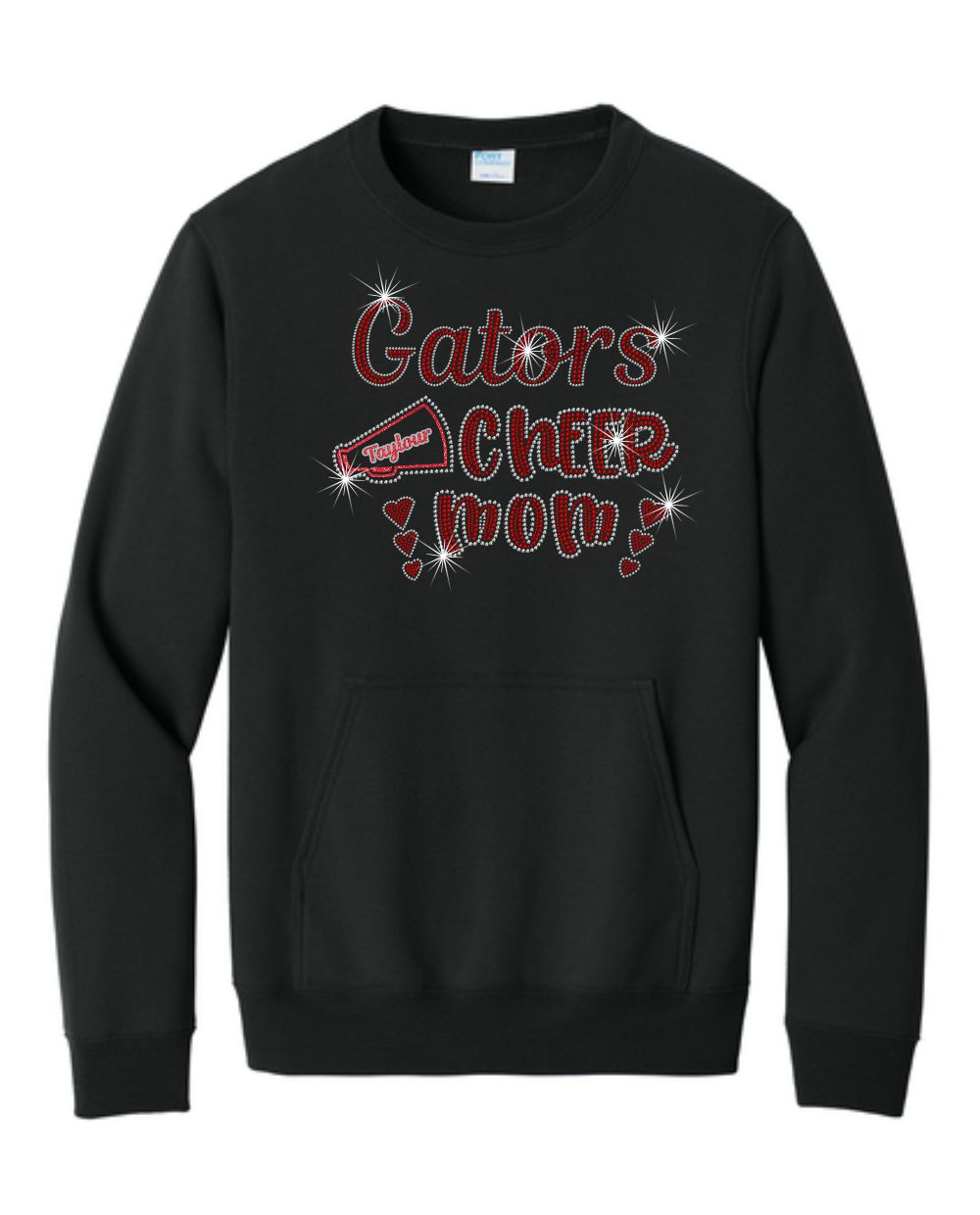 Gator's Crewneck Sweatshirt For Mom's With Football and Cheer Mom Sparkle Designs AG
