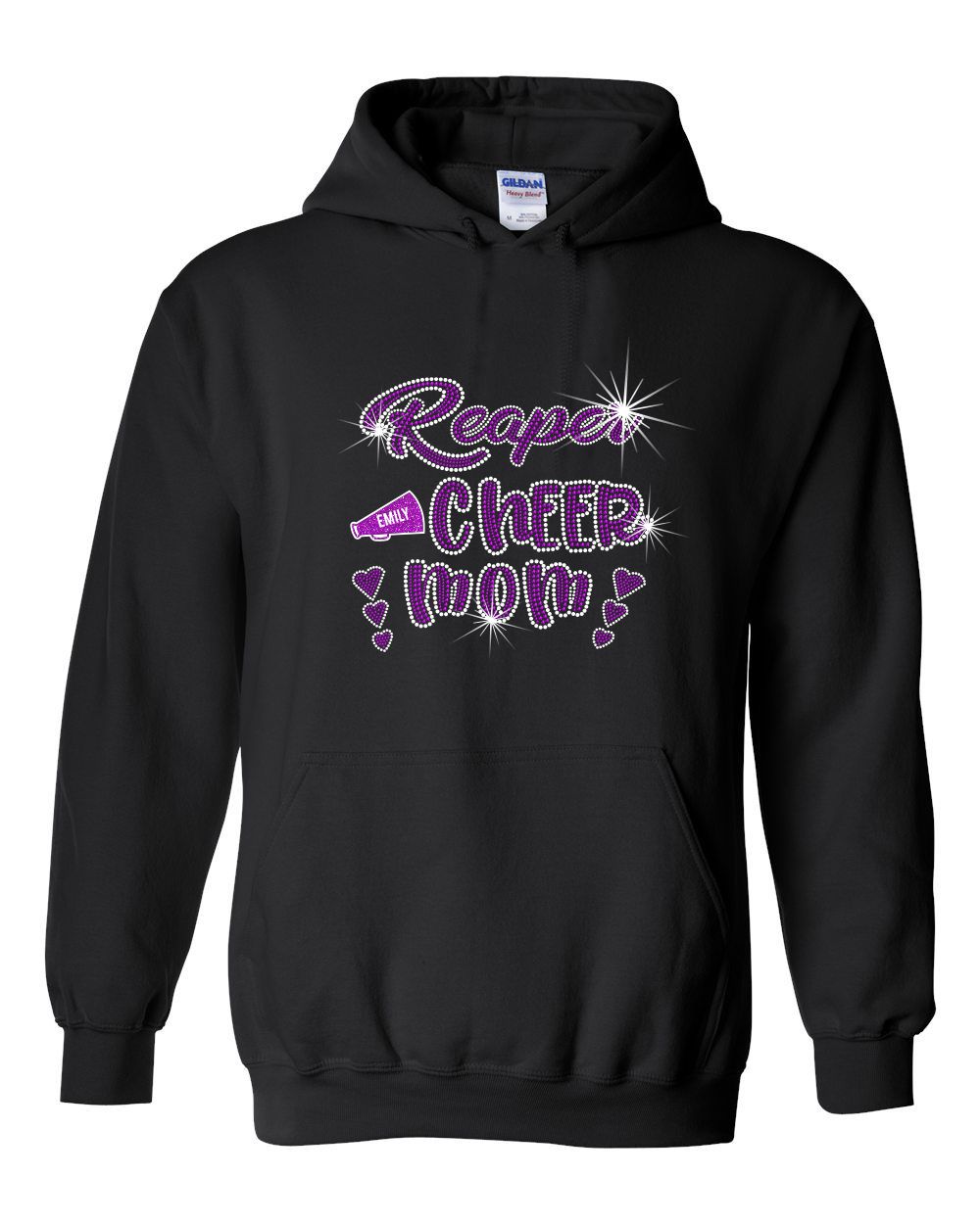 PYTF Hooded Sweatshirt With Football and Cheer Mom Designs