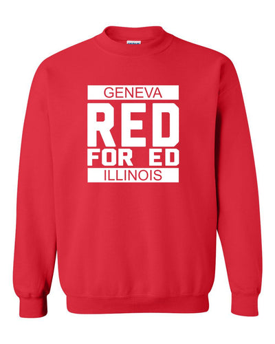 Geneva Red for ED Unisex Crewneck Sweatshirt GEA