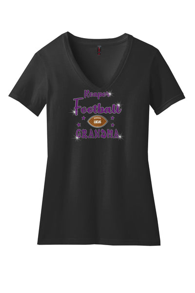PYTF V-Neck T-Shirt With Grandma Designs Unisex and Ladies Fit