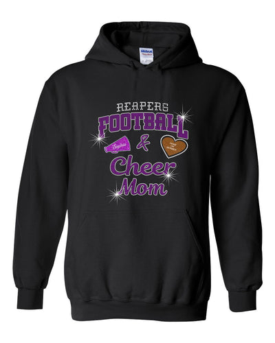 PYTF Hooded Sweatshirt With Football and Cheer Mom Designs