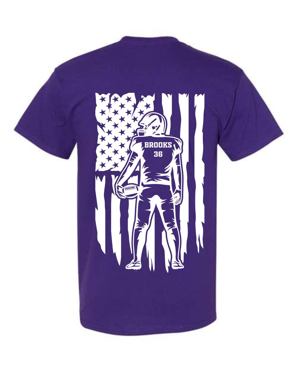 PYTF Football Field Design T-Shirt With OPTIONAL Back Personalization