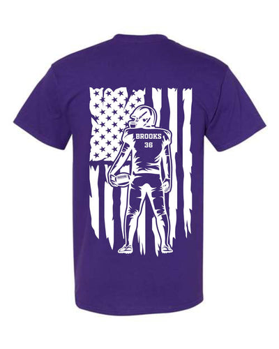 PYTF Football Field Design T-Shirt With OPTIONAL Back Personalization