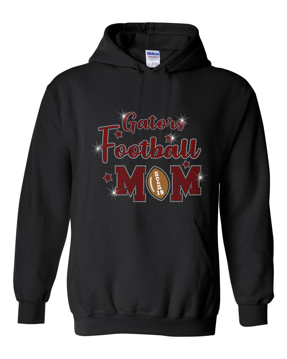 Gator's Hooded Sweatshirt For Mom's Football and Cheer Sparkle Designs AG