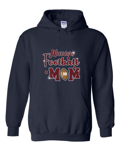 GT Warriors Hooded Sweatshirt With Football and Cheer Mom Designs