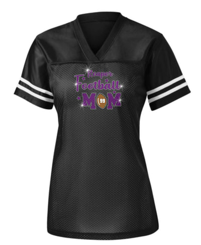 PYTF Ladies Mesh Jersey With Football and Cheer Mom Designs