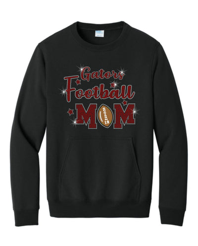 Gator's Crewneck Sweatshirt With Pocket Football and Cheer Mom Sparkle Designs AG