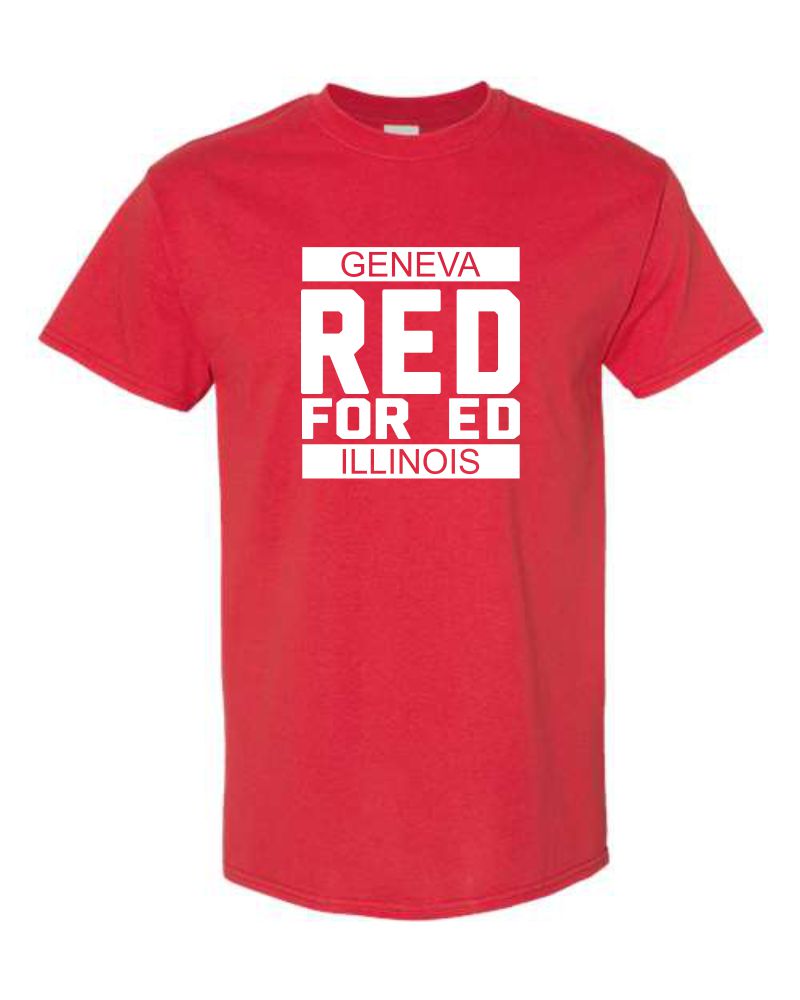 Geneva Red for Ed Unisex Short Sleeve Basic T-Shirt GEA
