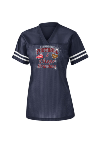 GT Ladies Mesh Jersey With Football and Cheer Designs for Grandma