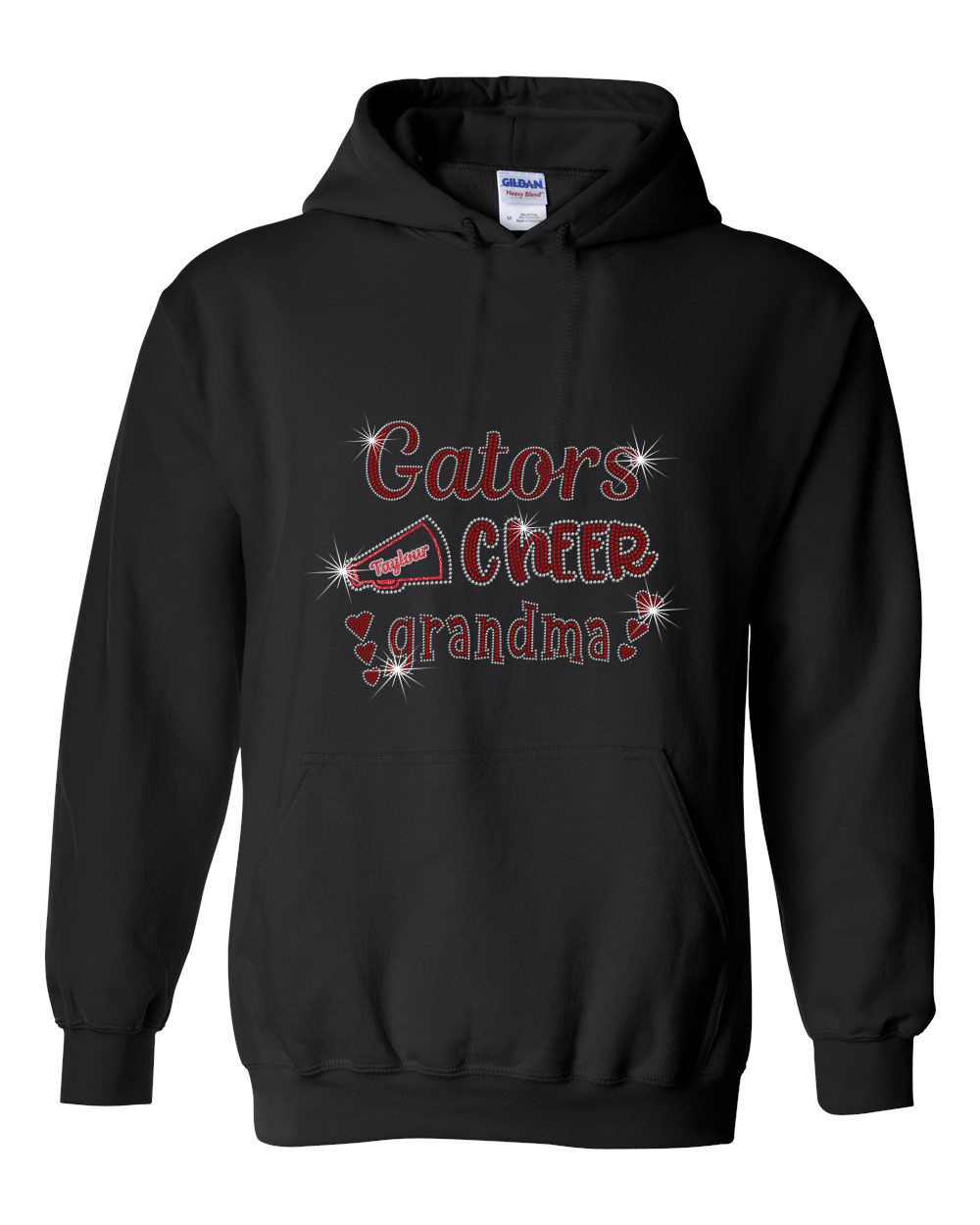 Gator's Hooded Sweatshirt for Grandma With Football and Cheer Sparkle Designs AG