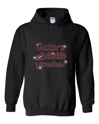 Gator's Hooded Sweatshirt for Grandma With Football and Cheer Sparkle Designs AG