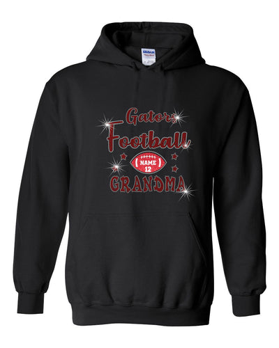 Gator's Hooded Sweatshirt for Grandma With Football and Cheer Sparkle Designs AG