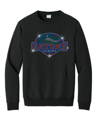 Gator's Crewneck Sweatshirt For Mom's With Football and Cheer Mom Sparkle Designs AG
