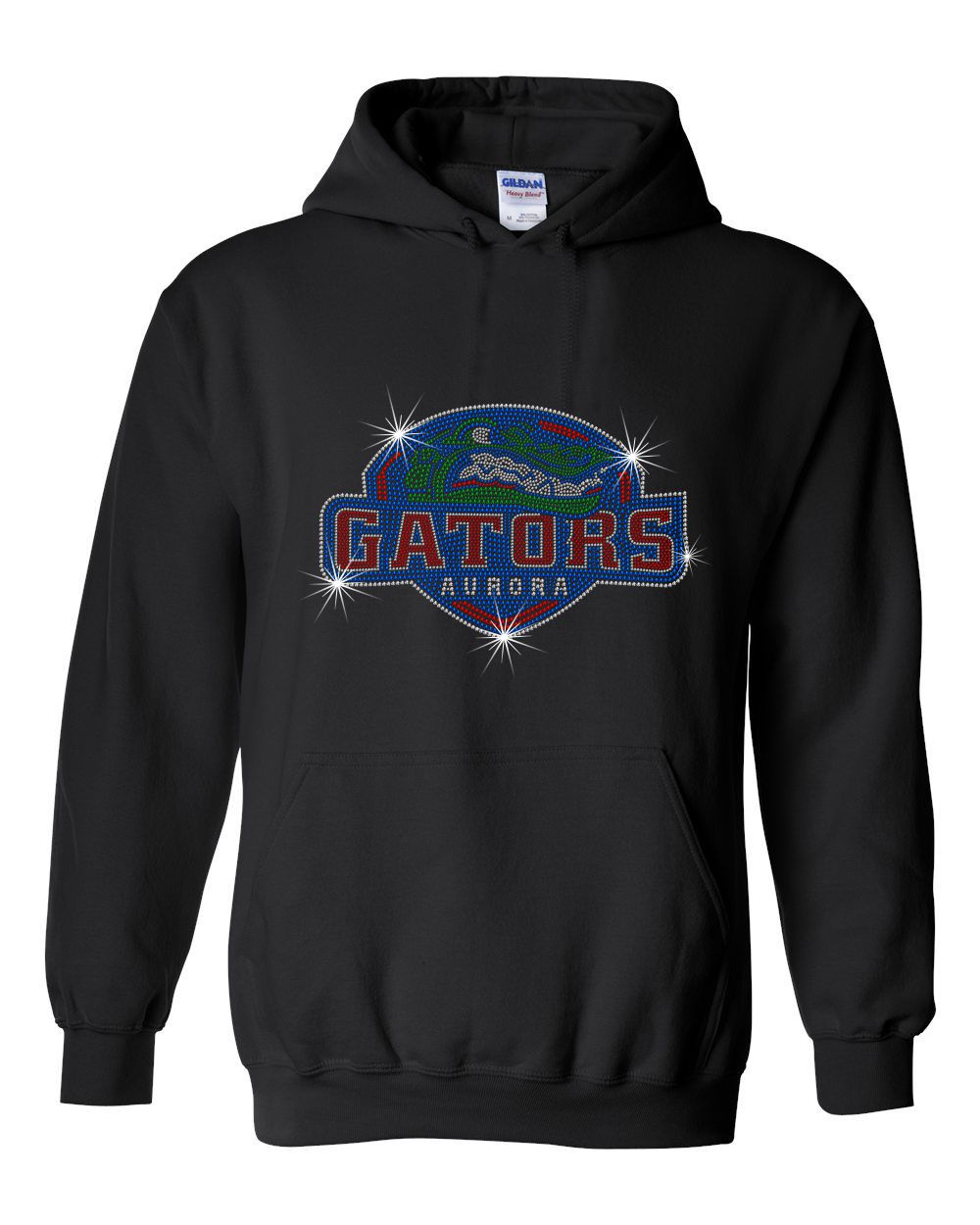 Gator's Hooded Sweatshirt for Grandma With Football and Cheer Sparkle Designs AG
