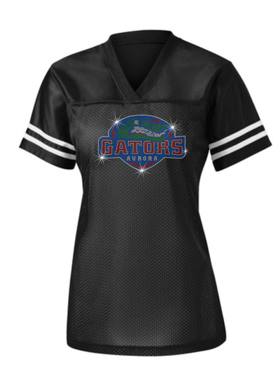 Gator's Ladies Mesh Jersey With Football and Cheer Sparkle Designs for Grandma AG