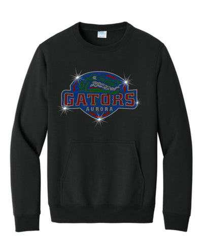 Gator's Crewneck Sweatshirt With Pocket Football and Cheer Mom Sparkle Designs AG