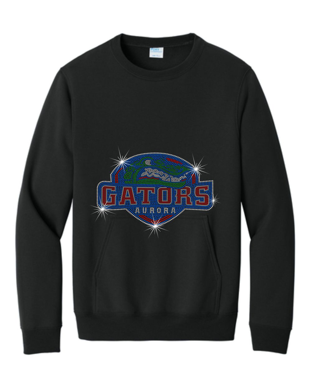 Gator's Crewneck Sweatshirt With Pocket Football and Cheer Grandma Sparkle Designs AG