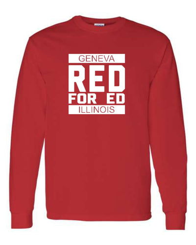 Geneva Red for ED Unisex Long Sleeve T-Shirt