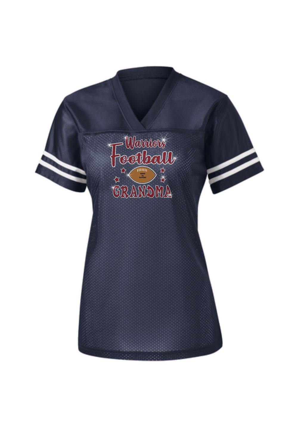GT Ladies Mesh Jersey With Football and Cheer Designs for Grandma