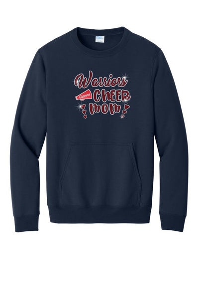 GT Warriors Crewneck Sweatshirt With Pocket Football and Cheer Mom Designs