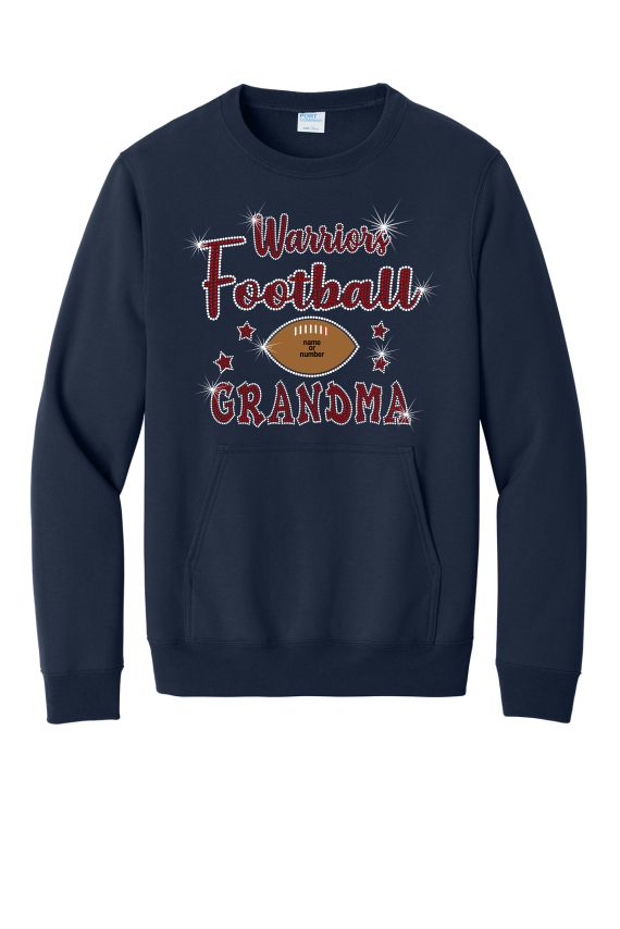 GT Crewneck Sweatshirt With Pocket Football/Cheer Designs Grandma
