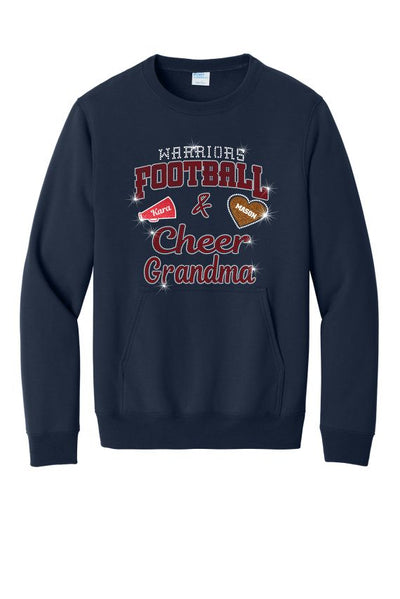 GT Crewneck Sweatshirt With Pocket Football/Cheer Designs Grandma