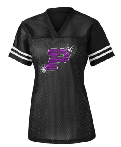 PYTF Ladies Mesh Jersey With Football and Cheer Mom Designs