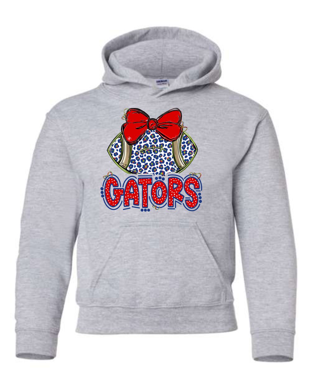 Gator's Adult and Youth Unisex Hoodie With Football and Cheer Silk Screen Designs AG