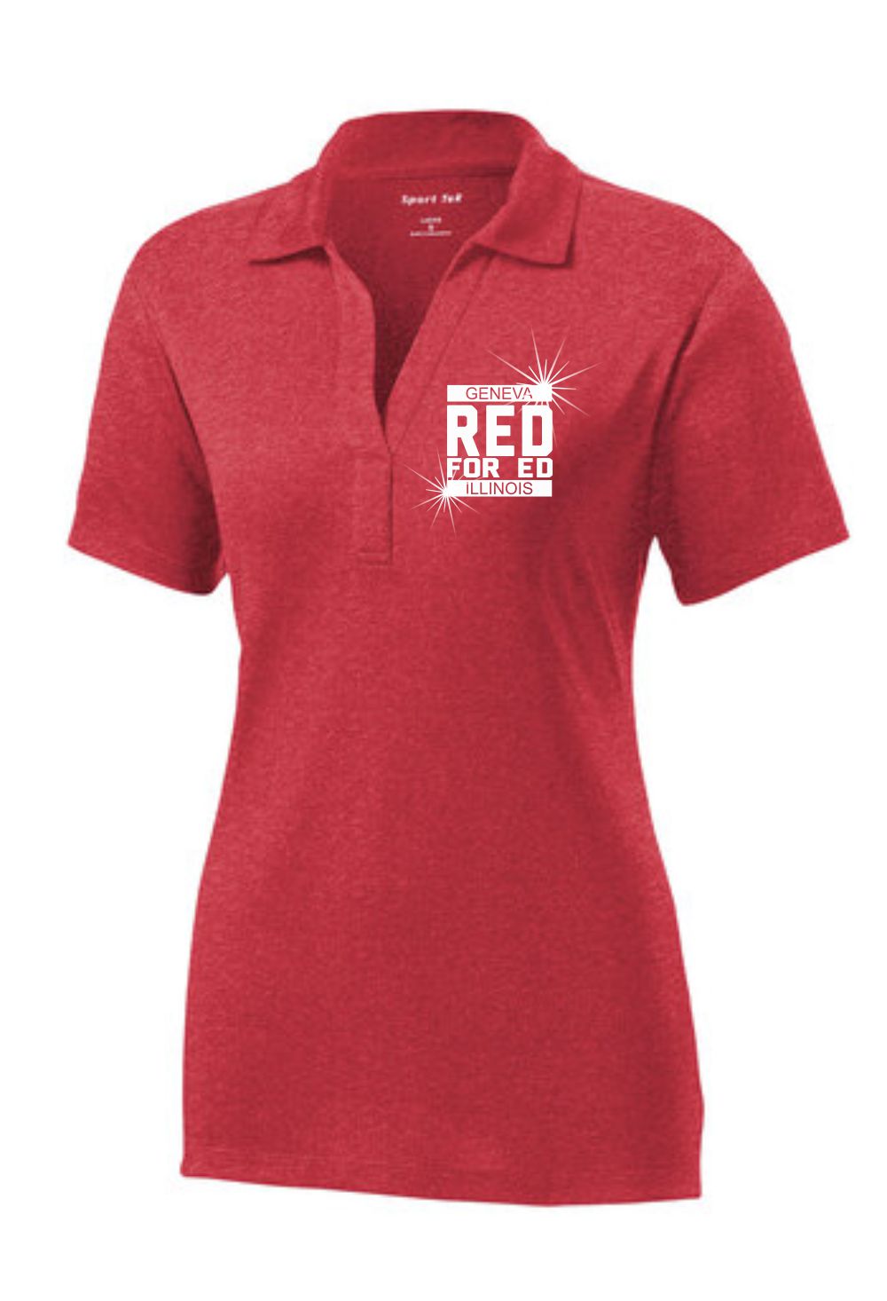GEA Red for Ed Ladies Open Placket Polo