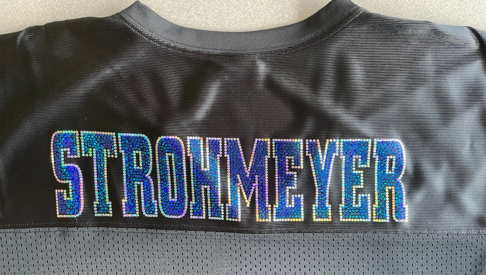 Gator's Ladies Mesh Jersey With Football and Cheer Sparkle Designs for Grandma AG