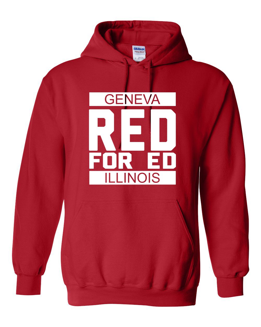 Geneva Red for ED Unisex Hooded Sweatshirt GEA