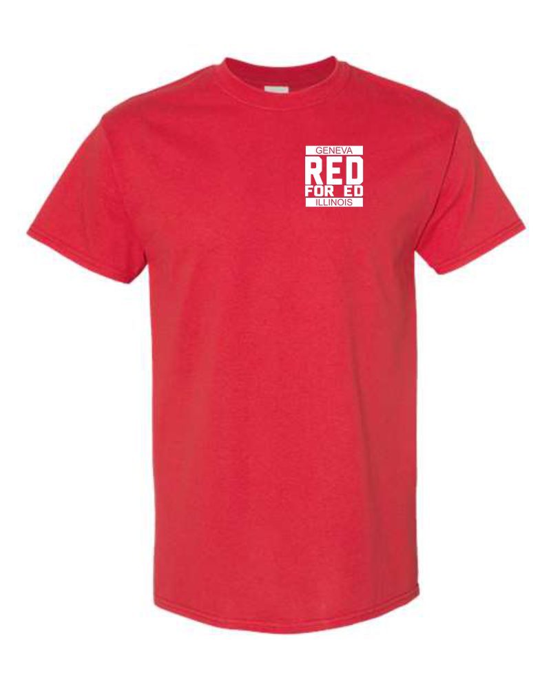 Geneva Red for Ed Unisex Short Sleeve Basic T-Shirt GEA