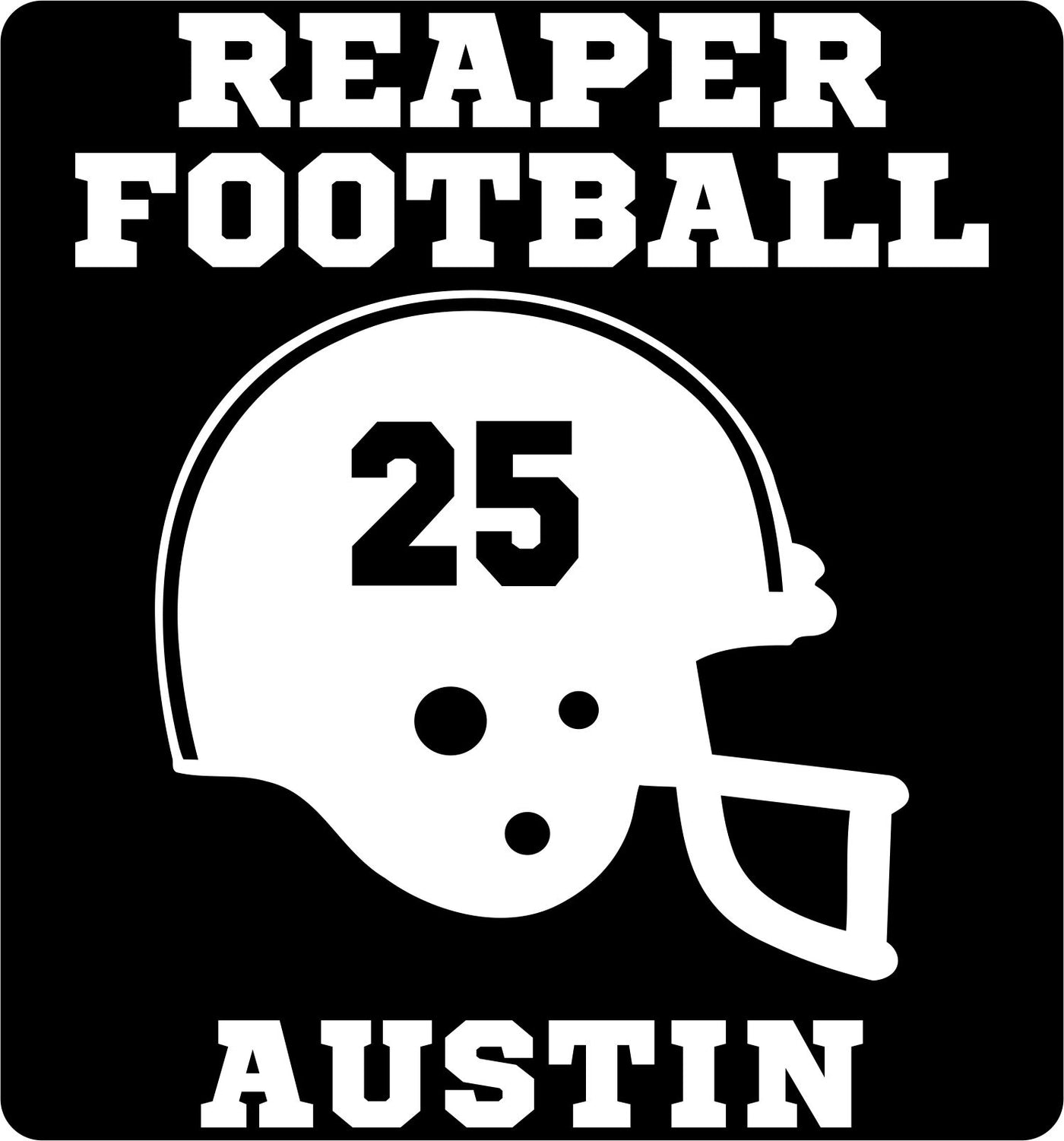 Reaper Football Helmet Car Decal